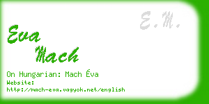 eva mach business card